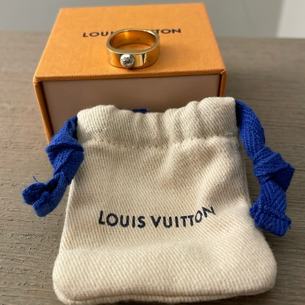 AUTHENTIC LOUIS VUITTON NANOGRAM RING